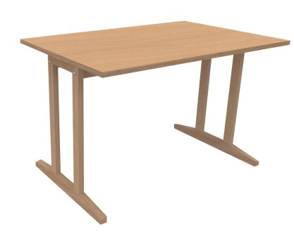 Table Soline piètement à dégagement latéral - 120x80 cm